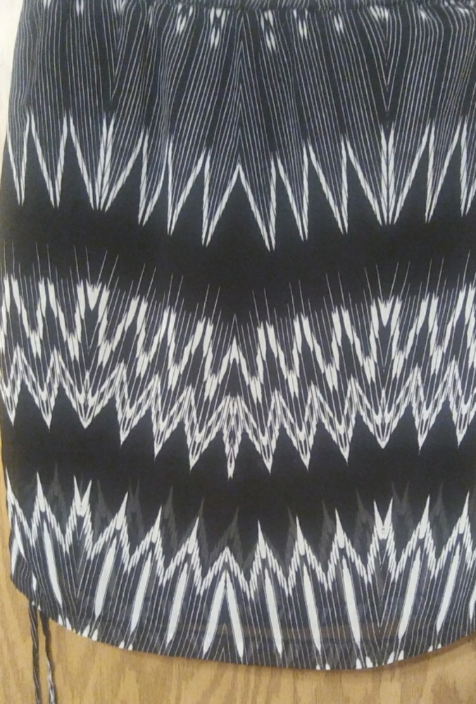 Black and white  bikini Skirt coverup